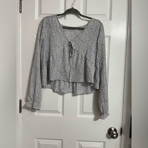 NWOT Shein Woman’s Large Long Sleeve Polka Dot Blouse